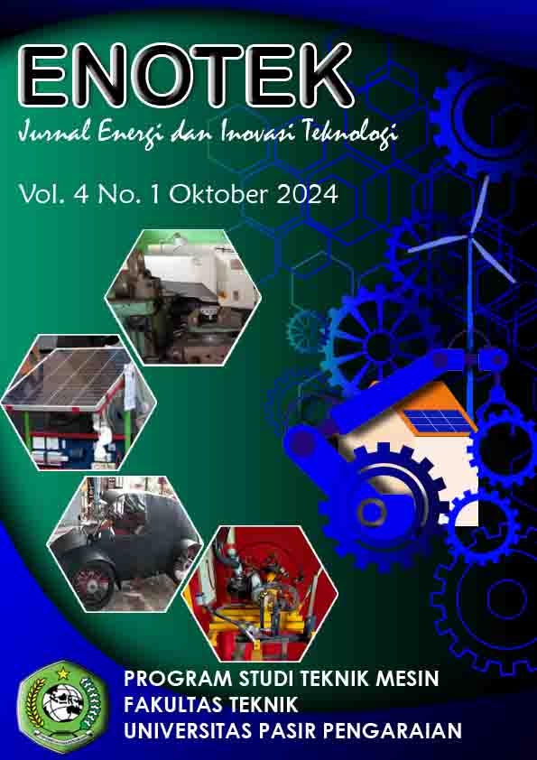 					View Vol. 4 No. 01 (2024): ENOTEK : Jurnal Energi dan Inovasi Teknologi
				
